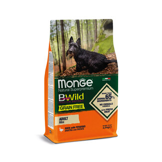 Monge Bwild Dog Food - Grain-Free Mini Adult Duck with Potatoes - 15 kg