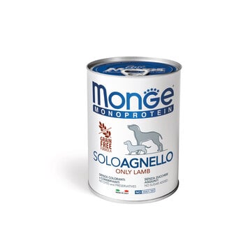 Monge Natural Superpremium Hundefutter - Monoprotein Pastete 100% Lamm - 400g