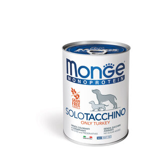 Monge Natural Superpremium Dog Food - Monoprotein Pâté 100% Turkey - 400g