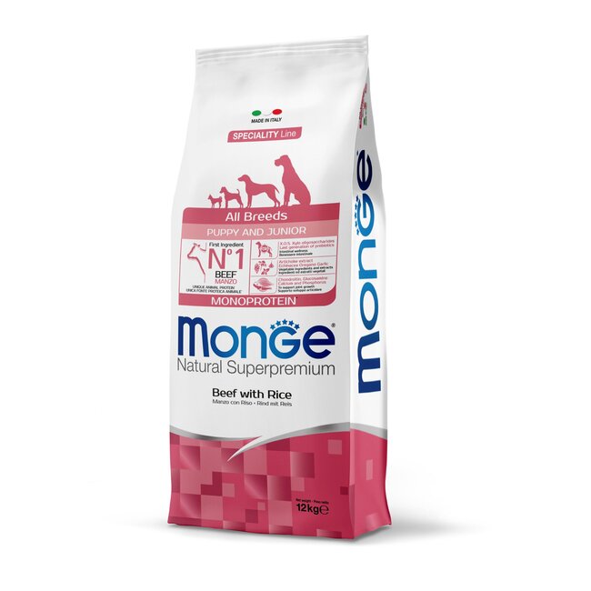 Hondenbrokken - Monoproteïne Puppy & Junior Rundvlees met Rijst - 15 kg