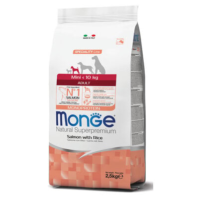 Hundefutter – Monoprotein Mini Adult Lachs mit Reis - 2,5 kg