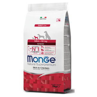 Monge Natural Superpremium Hundefutter – Mini Senior Reich an Huhn - 3 kg