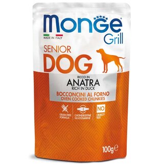 Monge Grill Hondenvoer - Monge Grill - Senior - Rijk aan eend