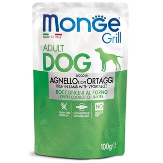 Monge Grill Hondenvoer - Monge Grill - Rijk aan lam met groenten