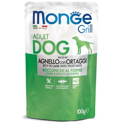 Hundefutter - Monge Grill - Reich an Lamm mit Gemüse
