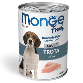 Monge Natural Superpremium Hondenvoer - Volwassen Paté met Stukjes Forel