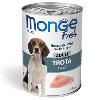 Monge Natural Superpremium Hundefutter - Adult Pastete mit Forellenstücken