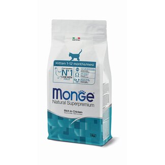 Monge Natural Superpremium Kattenbrokken - Kitten - Rijk aan kip - 1,5 kg