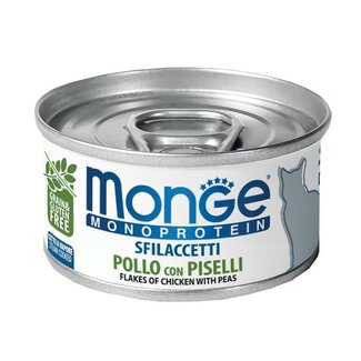 Monge Monoprotein Kattennatvoer - Monoproteïne met stukjes verse kip en erwten