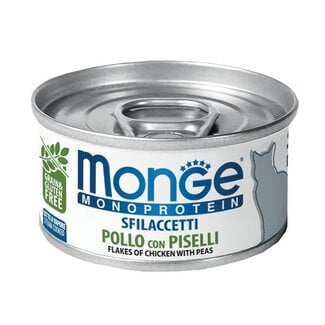 Monge Monoprotein Katzennassfutter - Monoprotein mit frischen Hühnchenstücken und Erbsen