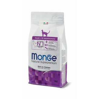 Monge Natural Superpremium Katzenfutter – für ausgewachsene Katzen – reich an Hühnerfleisch – 1,5 kg