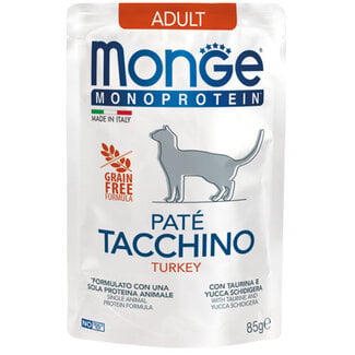 Monge Monoprotein Katzennassfutter - Erwachsen - Pastete - mit Truthahn