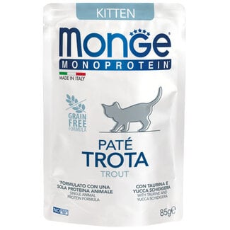 Monge Monoprotein Aliment humide pour chat - Chaton - Pâtée - à la truite