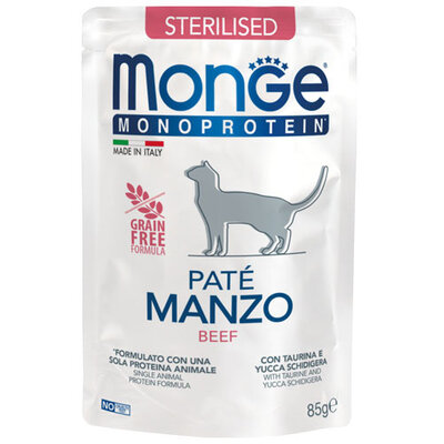 Kattennatvoer - Gesteriliseerd - Paté - met rundvlees