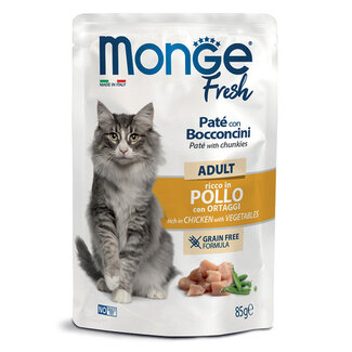 Aliment humide pour chats - Adulte - morceaux en gelée riches en poulet frais avec légumes