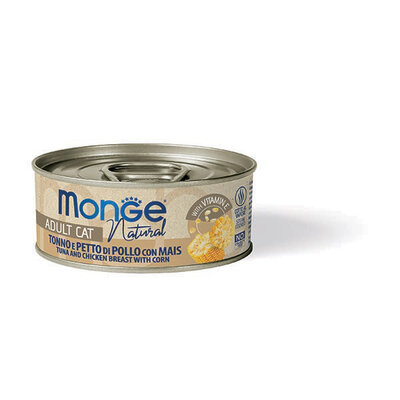 Katzen-Nassfutter - Adult - gedämpft - mit Thunfisch, Hähnchenbrustfilet und Mais