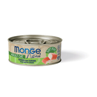 Alimento húmedo para gatos - Adulto - al vapor - con atún y surimi en gelatina