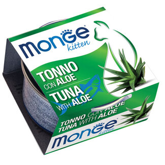 Aliment humide pour chat - Chaton - cuit à la vapeur - avec des morceaux de thon et de l'aloe vera