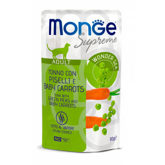 Aliment humide pour chat - Adulte - thon aux petits pois et mini-carottes