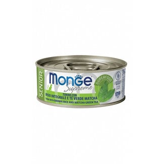 Aliment humide pour chat - Senior - thon avec riz brun et thé vert matcha