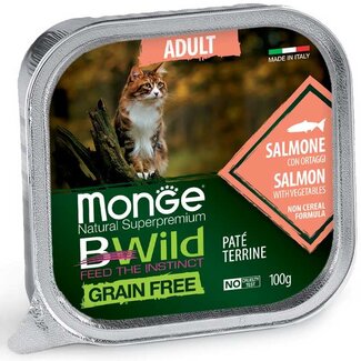 Monge Bwild Katzennassfutter - Adult - Lachs mit Gemüse - getreidefrei