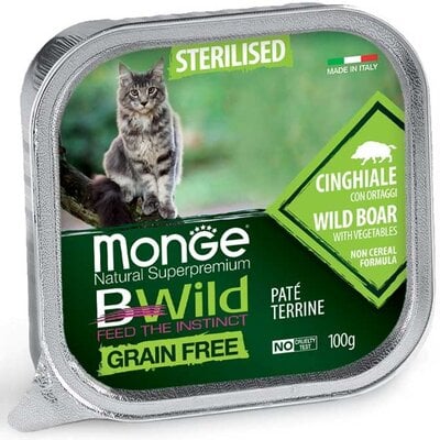 Alimento húmedo para gatos - Esterilizado - jabalí con verduras - sin cereales