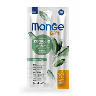 Monge Gift Snacks para gatos - Dental - conejo con salvia - sin cereales
