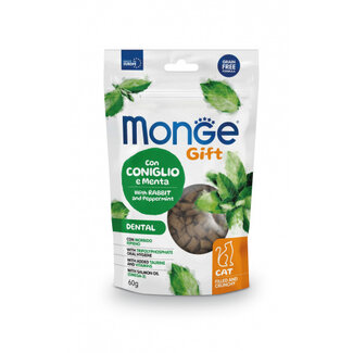 Monge Gift Snacks para gatos - Dental - conejo y menta - sin cereales