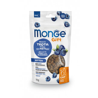 Monge Gift Kattensnacks - Kitten - forel met bosbessen - graanvrij