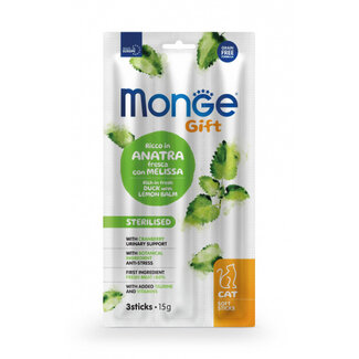 Monge Gift Katzensnacks - Sterilisiert - Ente mit Zitronenmelisse - getreidefrei