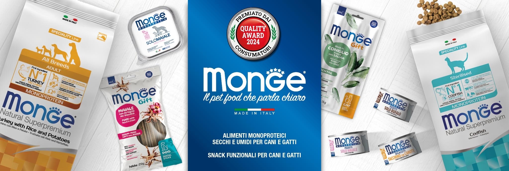 Monge remporte le Prix de la Qualité. Parce que l'amour vous récompense toujours.