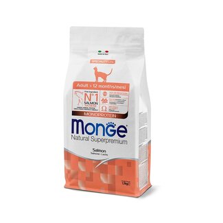 Monge Natural Superpremium Kattenbrokken - Volwassen - Monoproteïne zalm - 10 kg