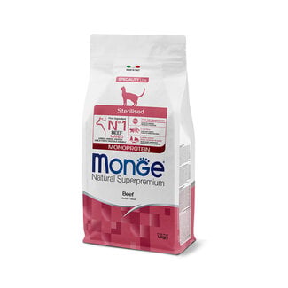 Monge Natural Superpremium Katzenfutter - Sterilisiert - Monoprotein Rindfleisch - 1,5 kg