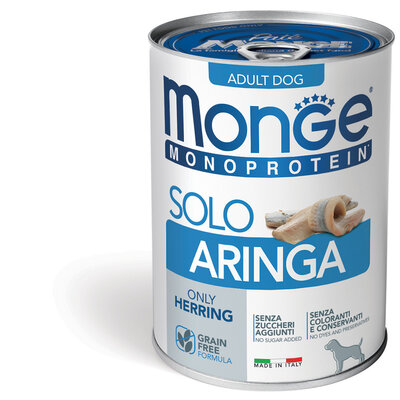 Monge Monoprotein Paté Alleen Haring – Volwassen - 400 g