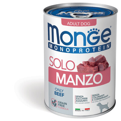 Monge Monoprotein Paté alleen Rundvlees – Volwassen - 400 g