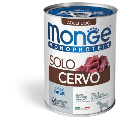 Monge Monoprotein Paté alleen Hert – Volwassen - 400 g