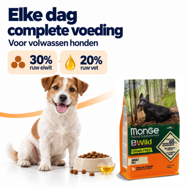 Dog Food - Grain-Free Mini Adult Duck with Potatoes - 15 kg