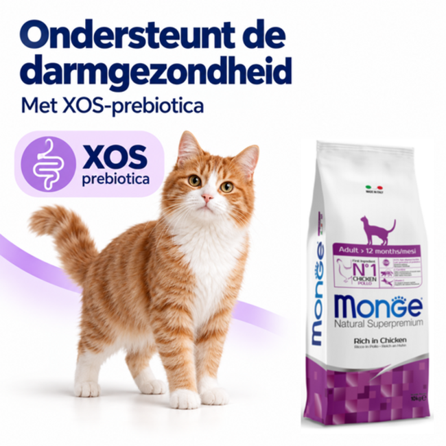 Croquettes pour chats - Adultes - Riches en poulet - 10 kg