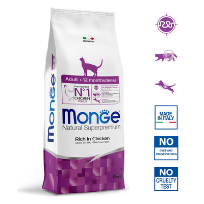 Croquettes pour chats - Adultes - Riches en poulet - 10 kg