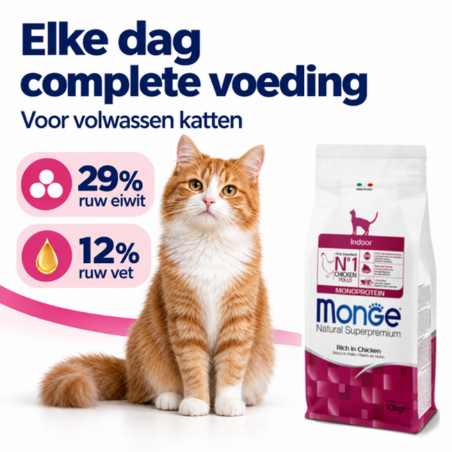 Katzenfutter - Indoor - Reich an Huhn - 10 kg