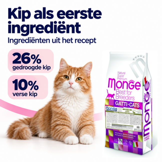 Pienso para gatos - Para gatos sensibles - Rico en pollo - 10 kg