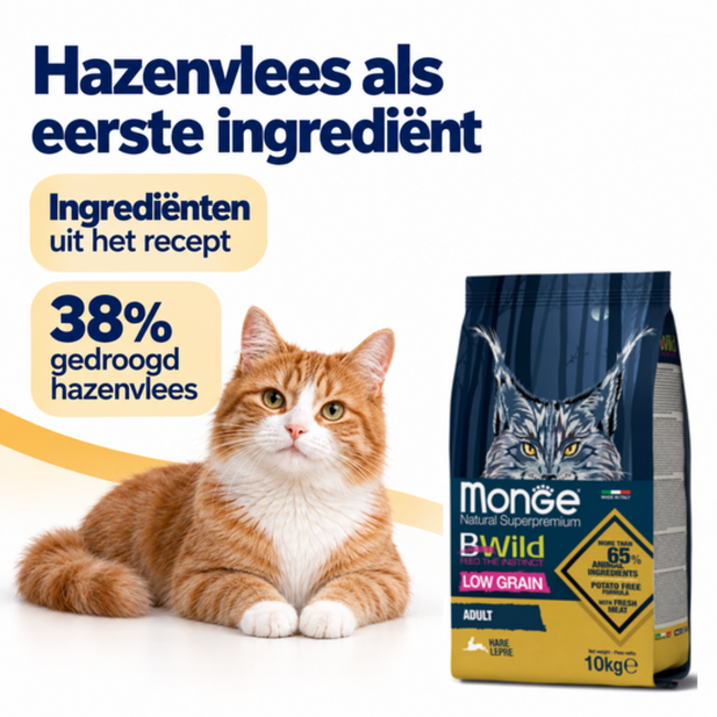 Cat Food - Adult - with Hare - Low Grain - 10 kg