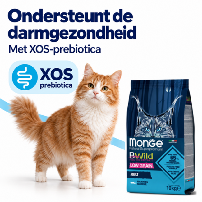 Dry Cat Food - Adult - with Anchovies - Low Grain - 10 kg