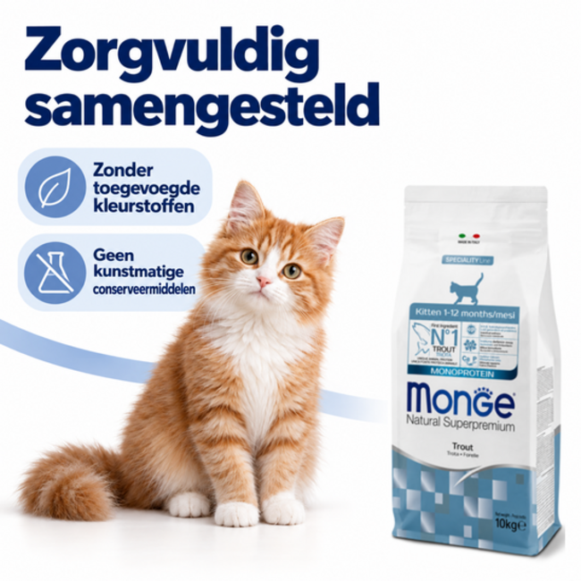 Croquettes pour chats - Chaton - Truite monoprotéique - 10 kg