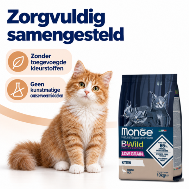 Pienso para gatos - Gatito - con ganso - bajo en cereales - 10 kg