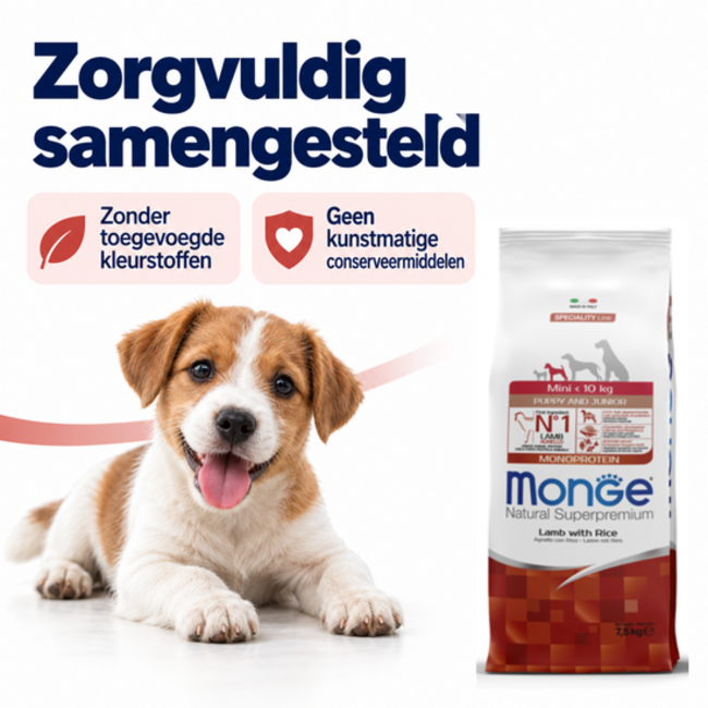 Hundefutter - Monoprotein Mini Puppy & Junior Lamm mit Reis - 15 kg