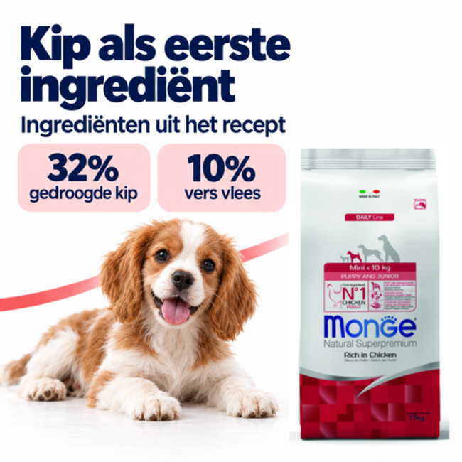 Hundefutter – Mini Puppy & Junior Reich an Huhn - 15 kg