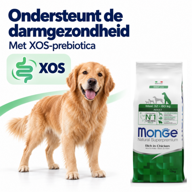 Croquettes pour chiens - Maxi Adulte Riche en Poulet - 15 kg