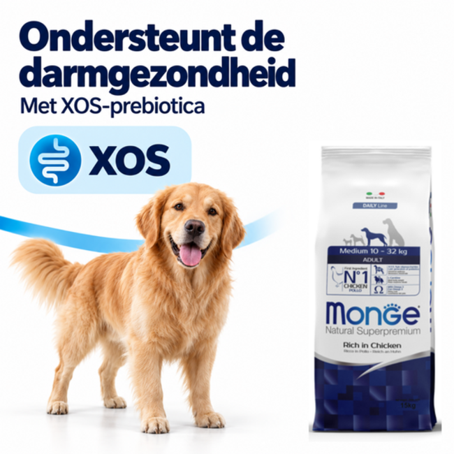 Croquettes pour chiens - Adulte de taille moyenne Riches en poulet - 15 kg