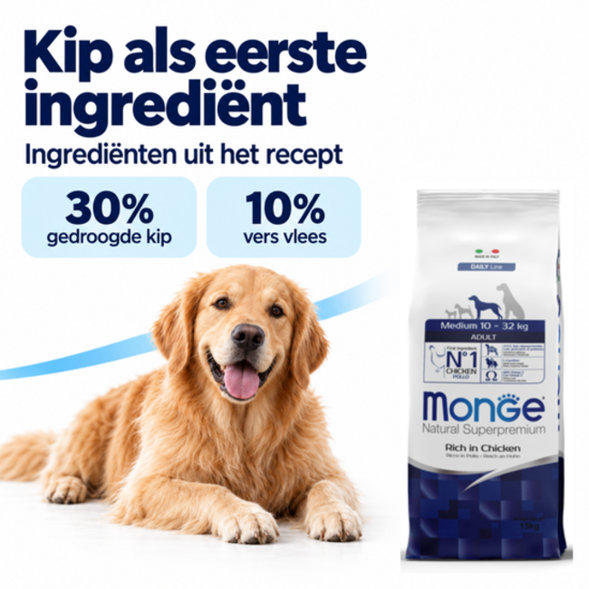 Pienso para perros - Adulto Mediano Rico en Pollo - 15 kg